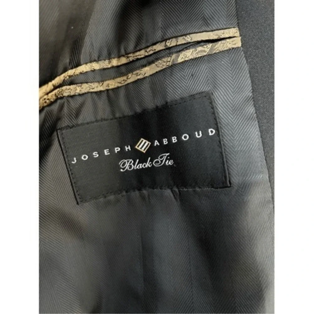 Joseph Abboud‎ Black Tie Blazer 46 Long Loro Piana Wool Tuxedo Jacket